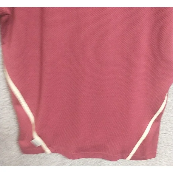 Nike Team FSU Florida State Seminoles Polo Shirt Garnet Mesh Mens Large Fit Dry - Picture 9 of 14